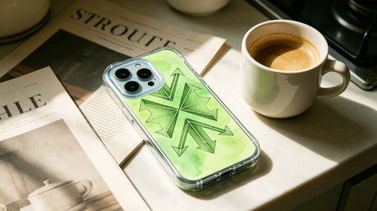 Nature’s Calm in Your Hand: PhoneCasing Forest Green Tribal Watercolor iPhone 14 Pro Max Case