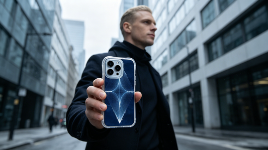 Calm Your Day: The Cool Blue Navajo iPhone 14 Pro Max Case That Blends Peace and Protection