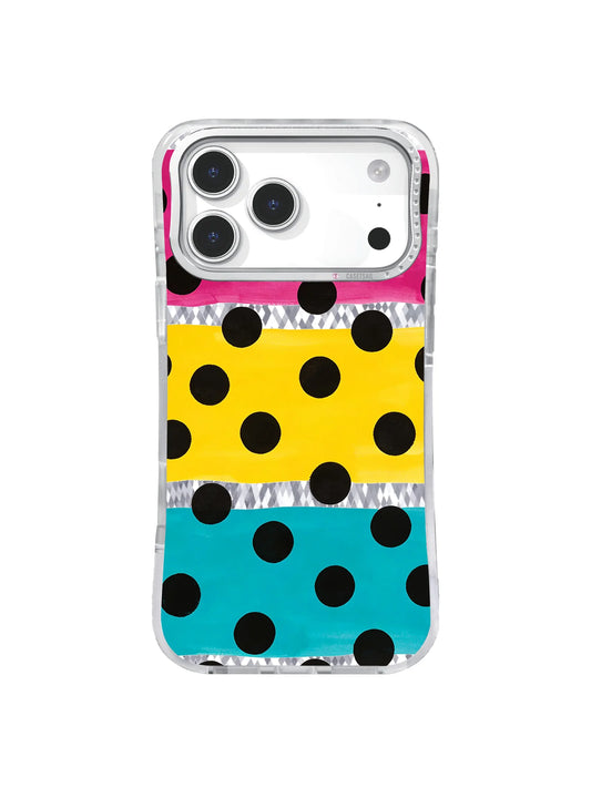 confidence phone cases design on Tricolor Dot March Abstract Art Case for iPhone 17 Pro Max Lila Marrow