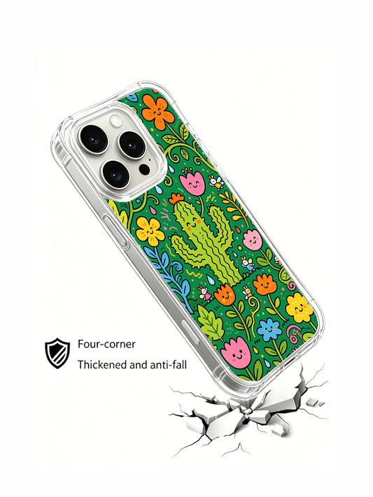 Talking plant iPhone 16 Pro Case with cartoon garden character artwork