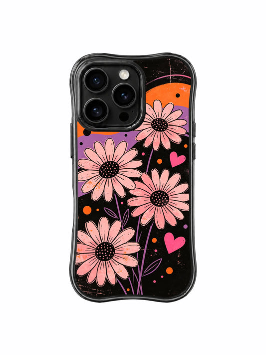 Soft Pink Flower Signal Wavy MagSafe iPhone 16 Pro Case PhoneCasing for iPhone 16 Pro case