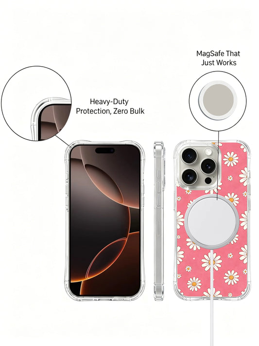 Candy petal daisies iPhone 16 Pro Max Case with playful pink flowers