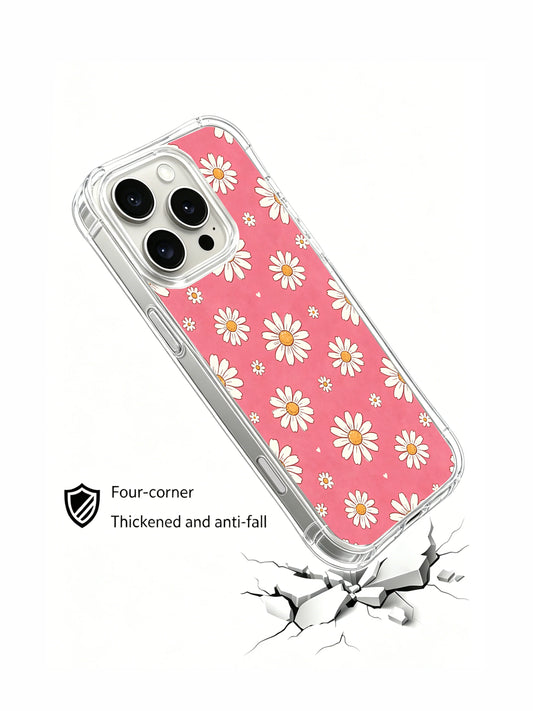 Sweet pink daisies iPhone 16 Pro Max Case with soft flower pattern