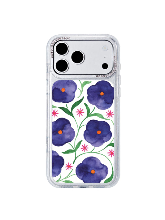 Night berry star flower field iPhone 17 Pro Max Case with dark floral art