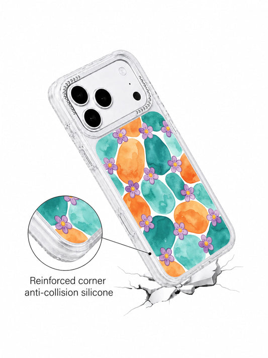 Unique iPhone 17 Pro Max Case gift with purple floral tide art