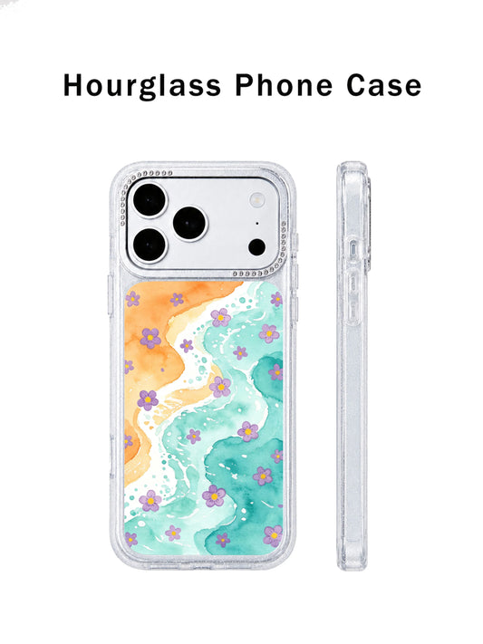 Tricolor bold beat iPhone 17 Pro Max Case with magenta yellow cyan color blocks and black dot rhythm