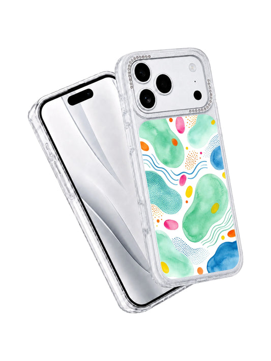 Aesthetic iPhone 17 Pro Max Case With Pastel Color Blocks by PhoneCasing