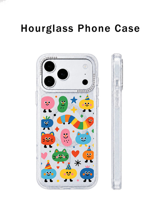 Unique iPhone 17 Pro Max Case gift with candy monsters hearts stars and confetti