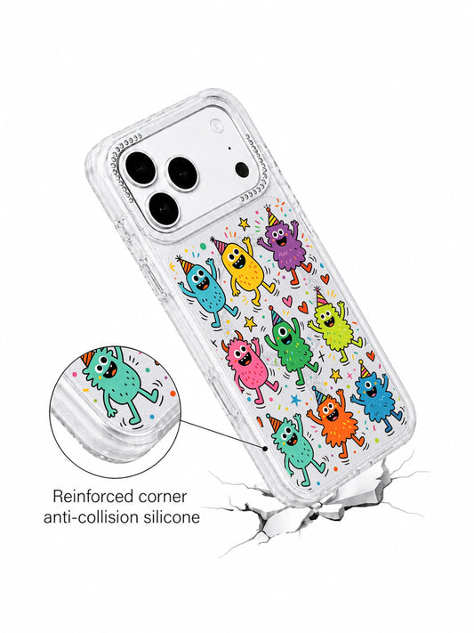 Kawaii iPhone 17 Pro Max Case With Monster Confetti by PhoneCasing