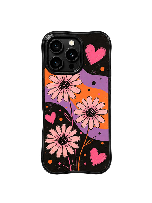Blush daisy iPhone 16 Pro Case with hidden pink heart signal art