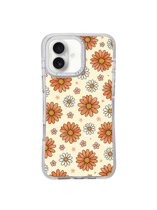 Coral Summer Daisy Paper iPhone 17 Pro Max Case | Warm Floral iPhone 17 Casing by Solea Meadow