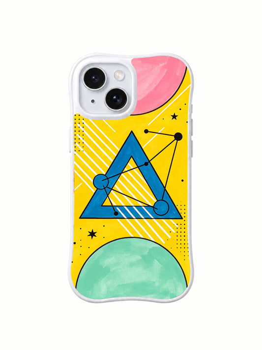 Moon Pop Coordinates iPhone 15 case front view