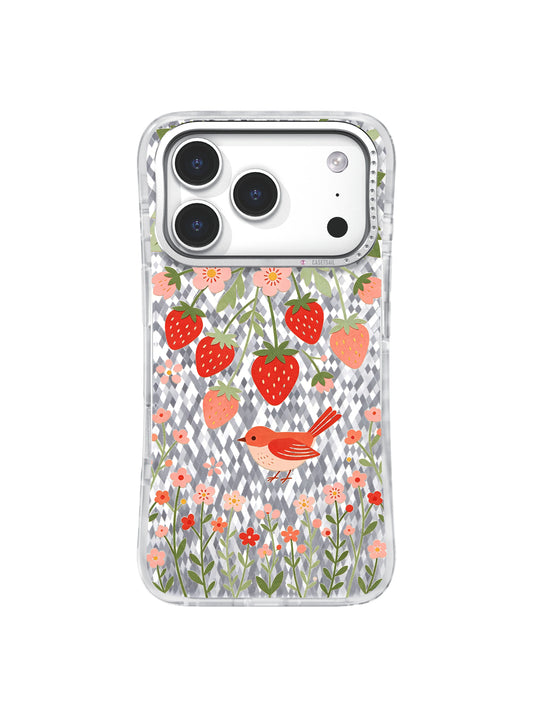 Strawberry Bird Song iPhone 17 Pro Case