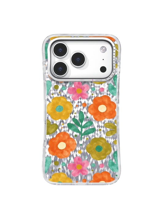 Retro Flower Market iPhone 17 Pro Case – 70s Floral Art