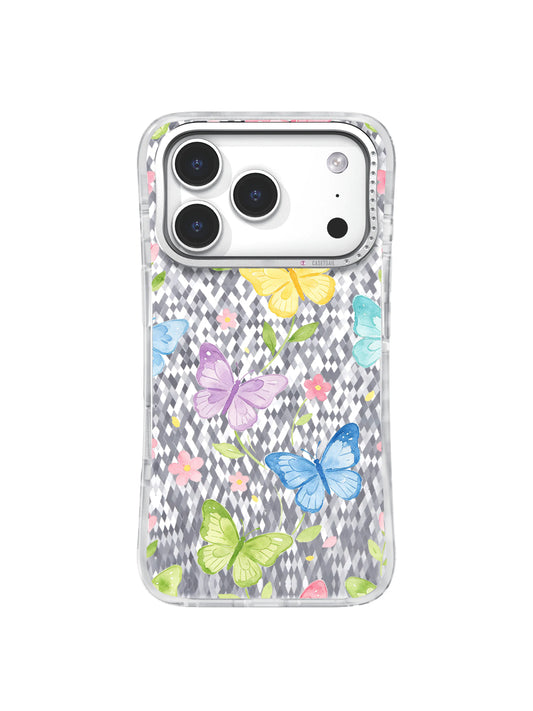 Pastel Butterfly Meadow iPhone 17 Pro Case – Watercolor Art