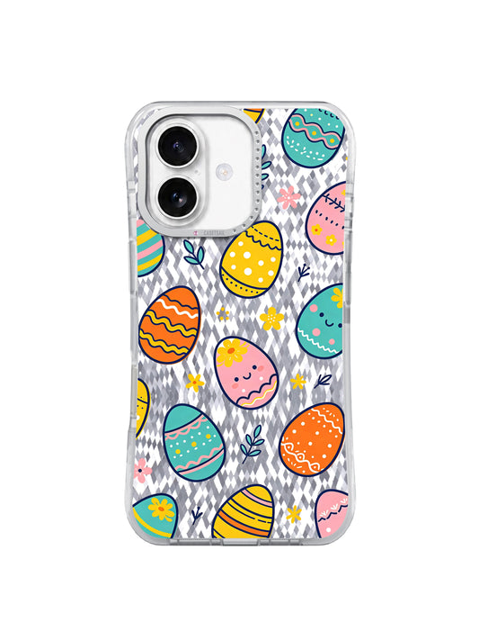 Buttercup Bunny Eggs iPhone 17 Case – Cute Easter Floral