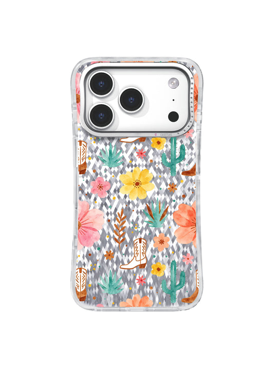 Western Wildflower Boots iPhone 17 Pro Case – Cowgirl Art