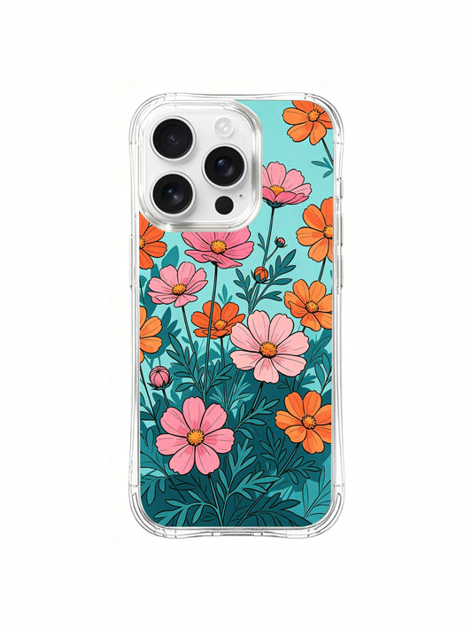PhoneCasing Aurora Bloom "Pink Orange Morning Breeze" iPhone 16 Pro Max Case | MagSafe Floral iPhone 16 Pro Max Casing Made in California