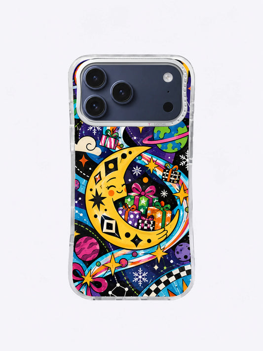 Comet Parcel Orbit artwork on an iPhone case