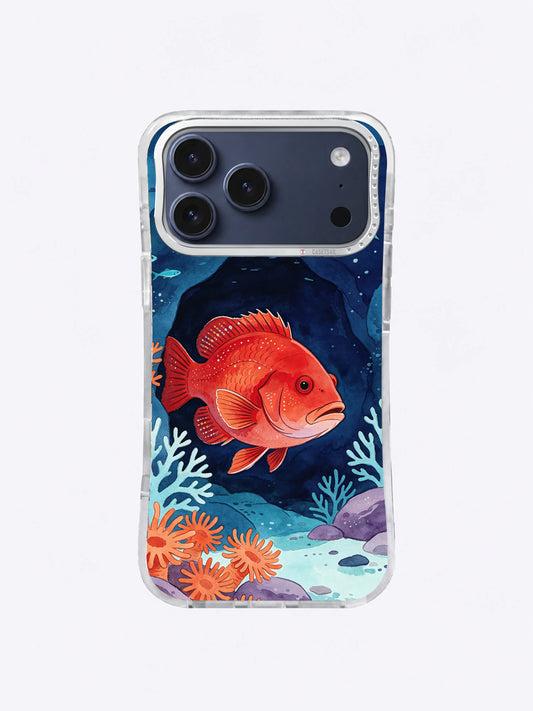 Scarlet Gatekeeper red grouper coastal art iPhone case