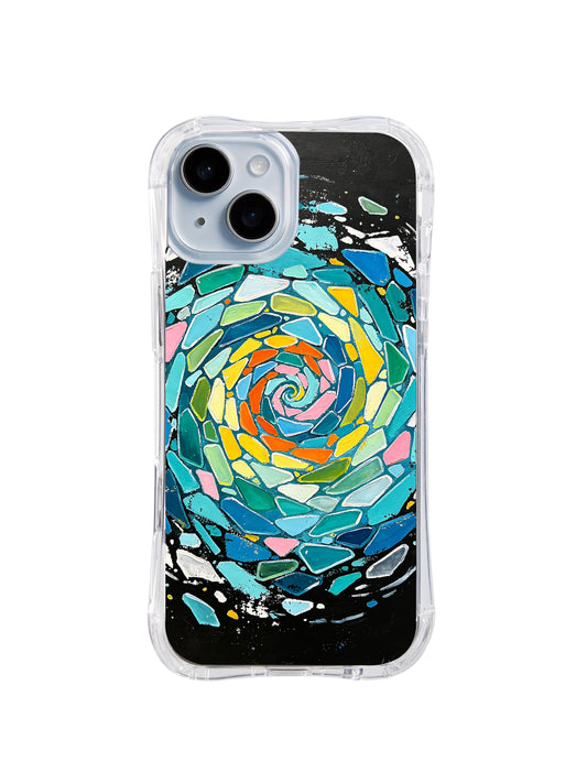 Sea Glass Heat coastal abstract iPhone 14 Plus case hero