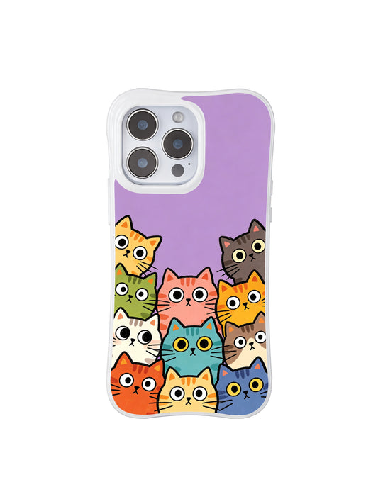 PhoneCasing iPhone 16 pro max MagSafe case with cats art, whimsical theater-inspired design by Mimi Colorfield.