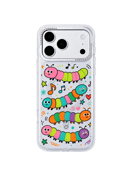 PhoneCasing anti-collision reinforced silicone corner Wink Caterpillar Band iPhone 17 Pro Max case, durable scratch-resistant casing for daily iPhone 17 Pro Max drop protection