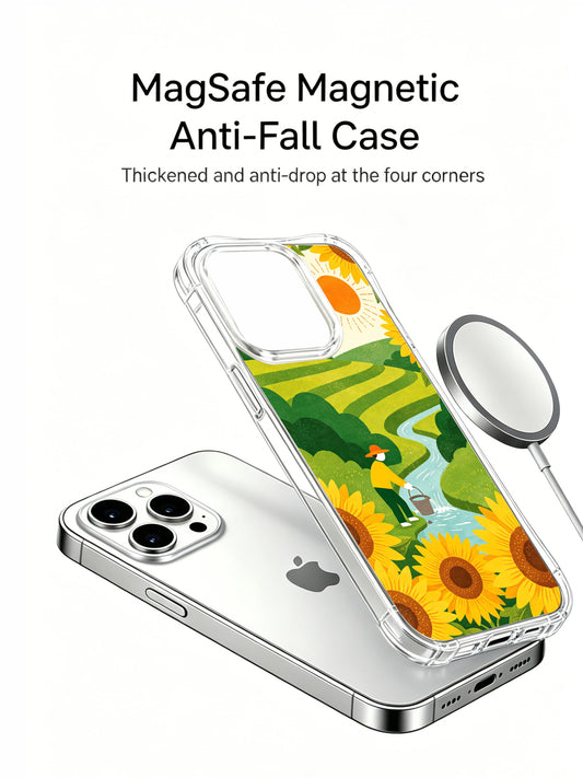 PhoneCasing Sunflower Valley iPhone 15 Pro Max Case, aesthetic nature protective casing