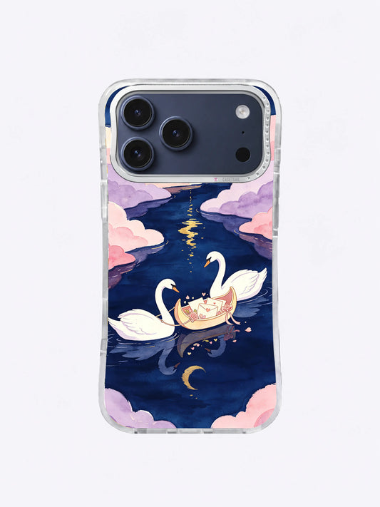 Crescent Message Ferry swan iPhone case artwork