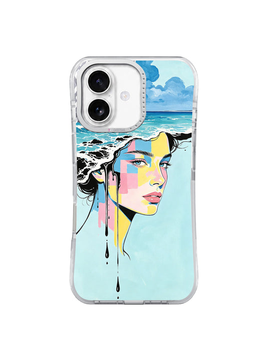 Tidal Mosaic coastal portrait iPhone 17 case front view