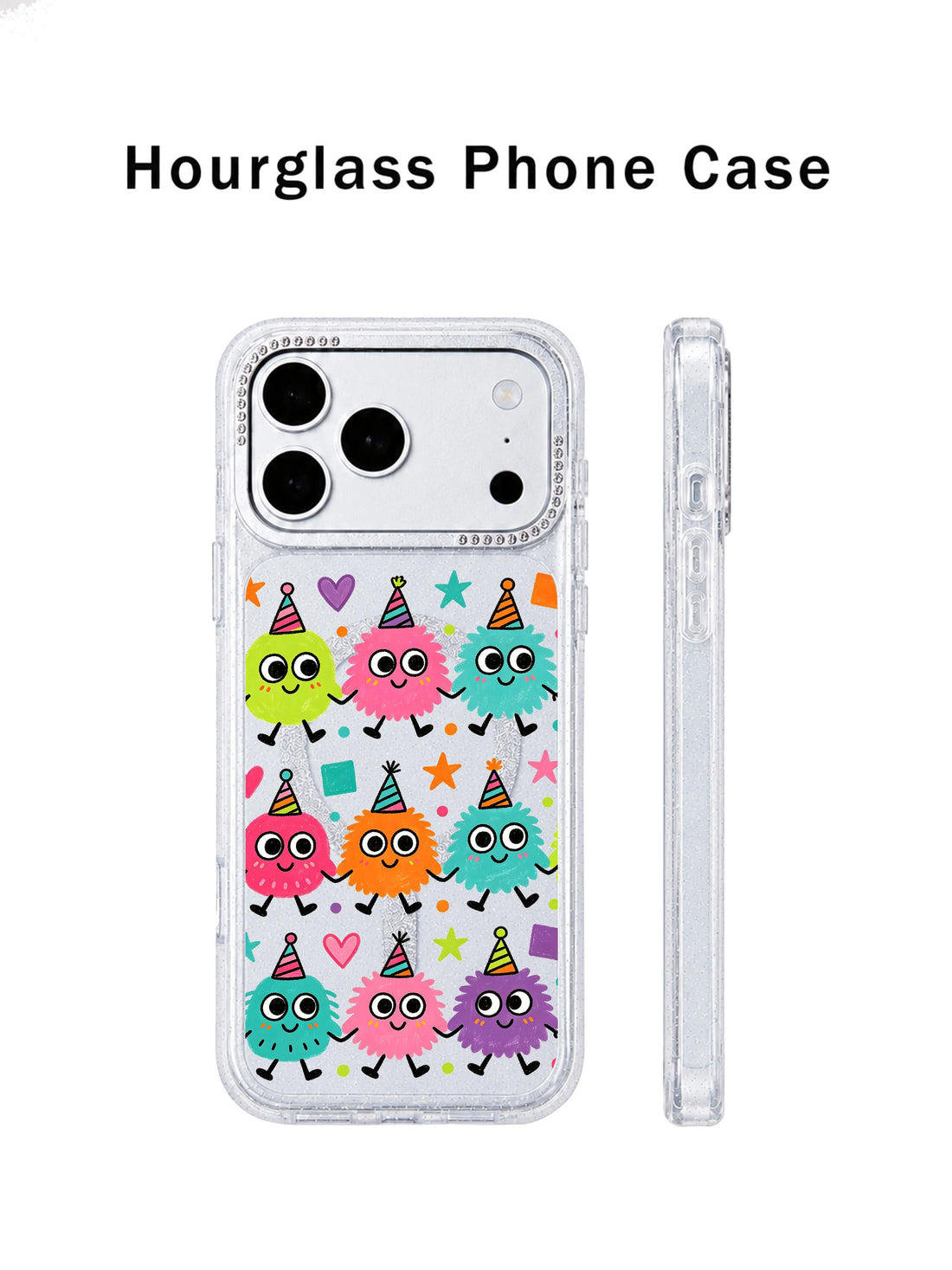 Unique iPhone 17 Pro Max Case gift with candy monsters and bright doodle art