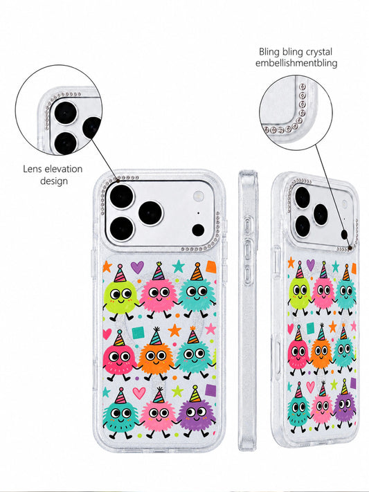 Joy iPhone 17 Pro Max Case with candy monster parade and playful bright art
