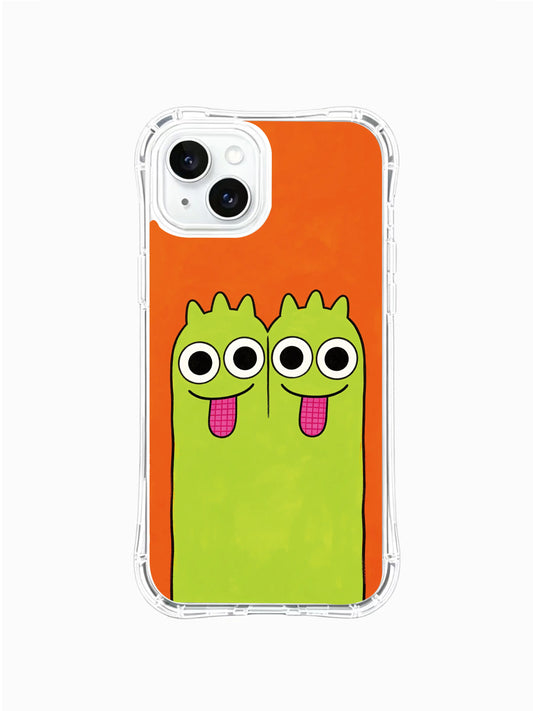 iPhone 15 Plus Cases cover image for iPhone 15 Plus Cases Gift Guide for Birthday Season and Dreamy Style: Conjoined Twins Gaze Art and Moon Face Afternoon Nap Style Edit 040