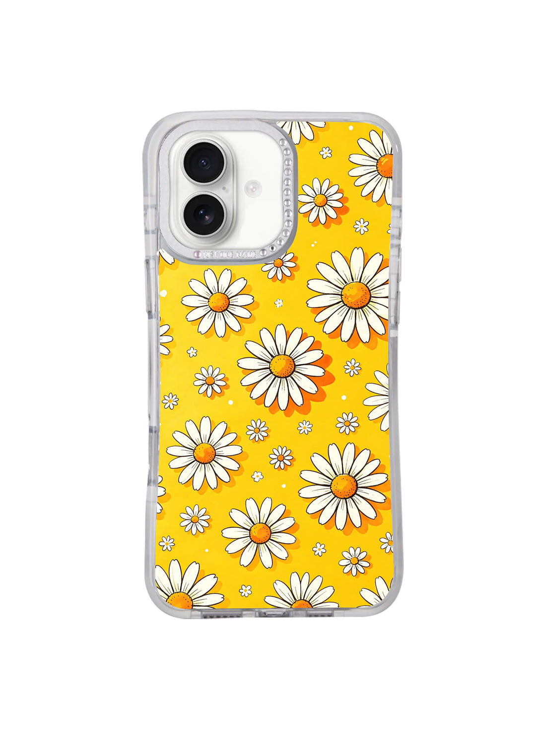 Cute daisy iPhone 17 Case with bright yellow garden art