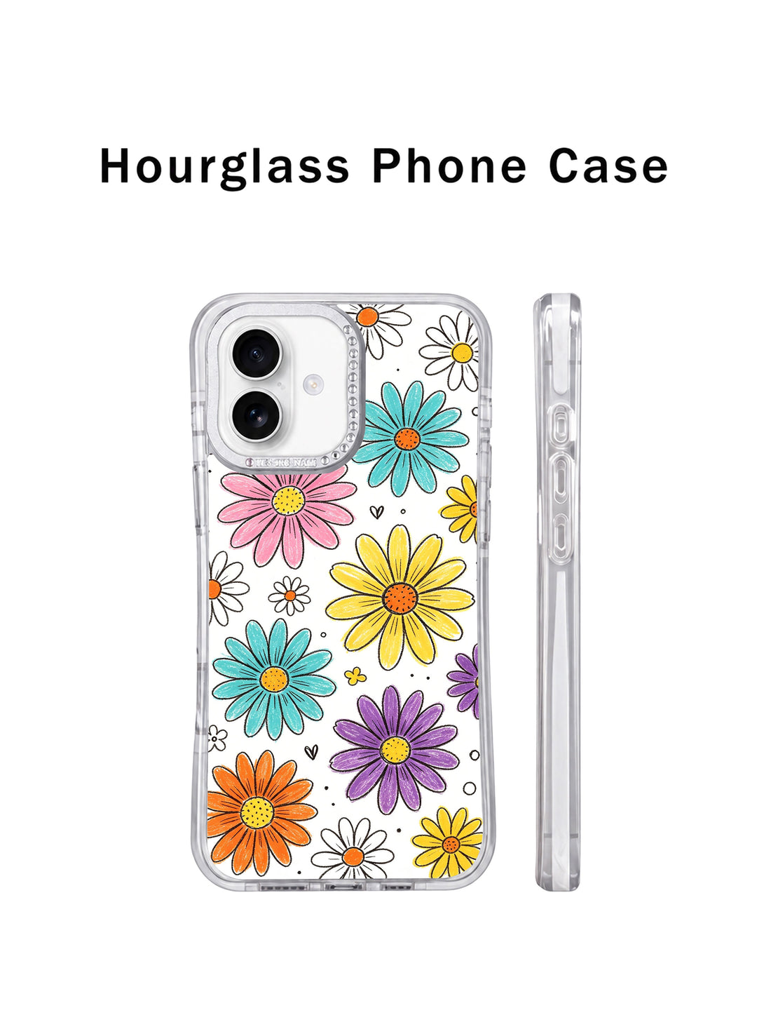 Unique iPhone 17 Case Gift with Rainbow Daisy Art