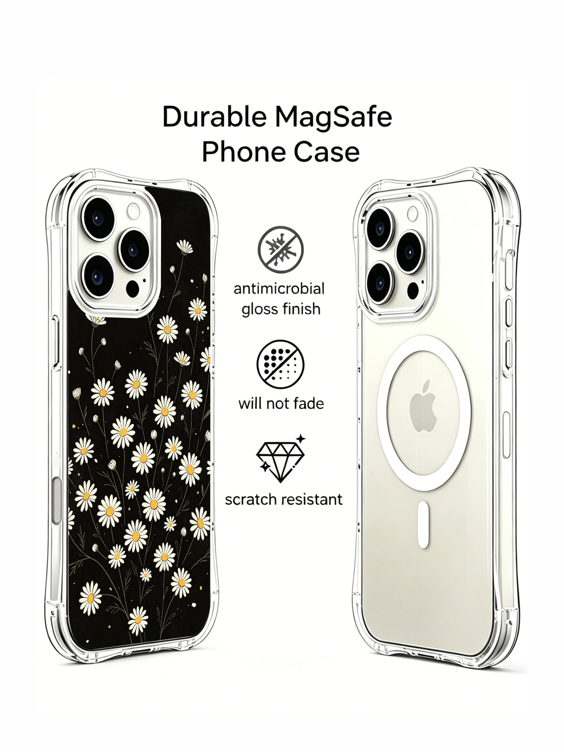 Unique iPhone 16 Pro Max Case Gift With Dark Floral Style by PhoneCasing