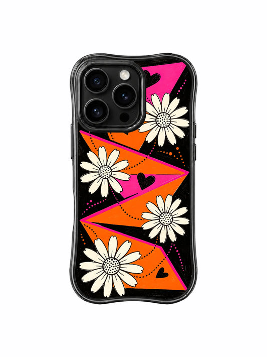 Wild Orange Daisy Map Wavy MagSafe iPhone 16 Pro Case PhoneCasing for iPhone 16 Pro case
