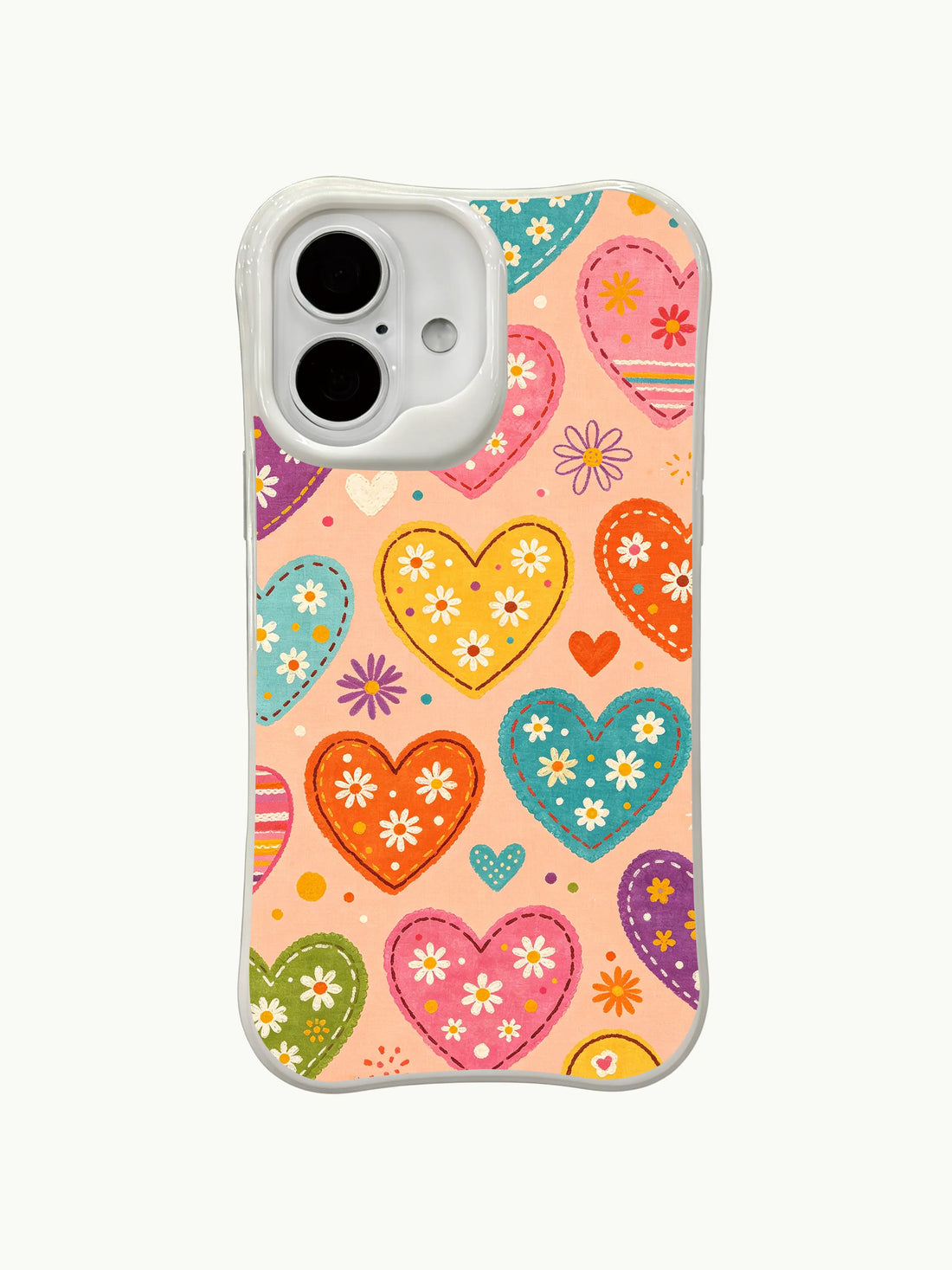 Folk Floral Hearts iPhone 16 Plus MagSafe Case PhoneCasing for iPhone 16 Plus case
