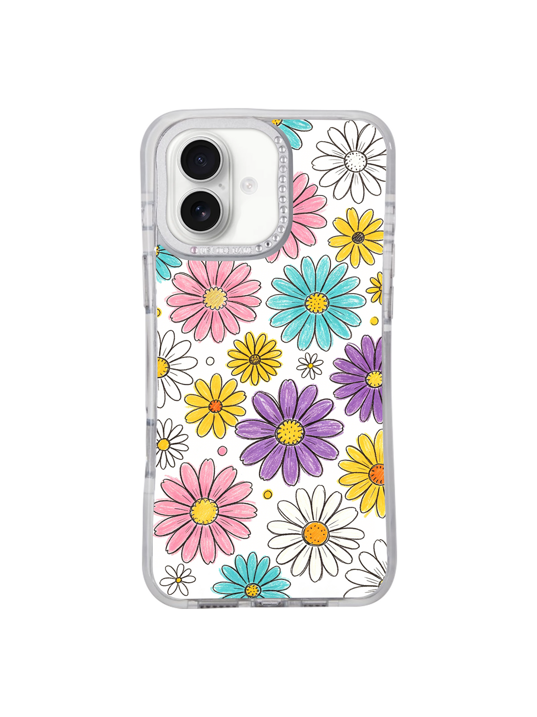 Floral iPhone 17 Case - Rainbow Daisy Sketchbook Art PhoneCasing for iPhone 17 case