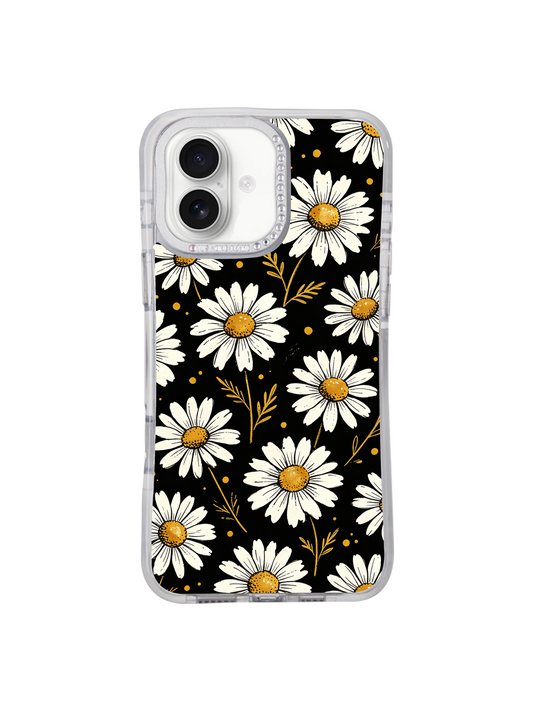 Floral iPhone 17 Case - MagSafe Shockproof Night Bloom Dots Art PhoneCasing for iPhone 17 case