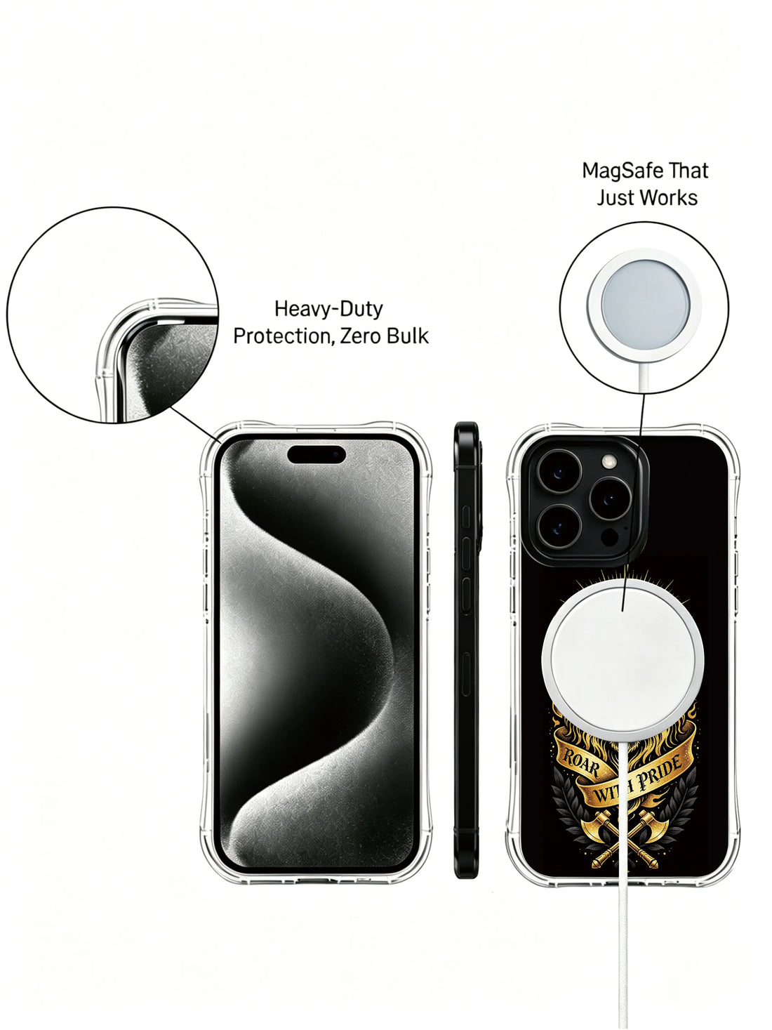 Unique iPhone 14 Case Gift with Lion Artwork
