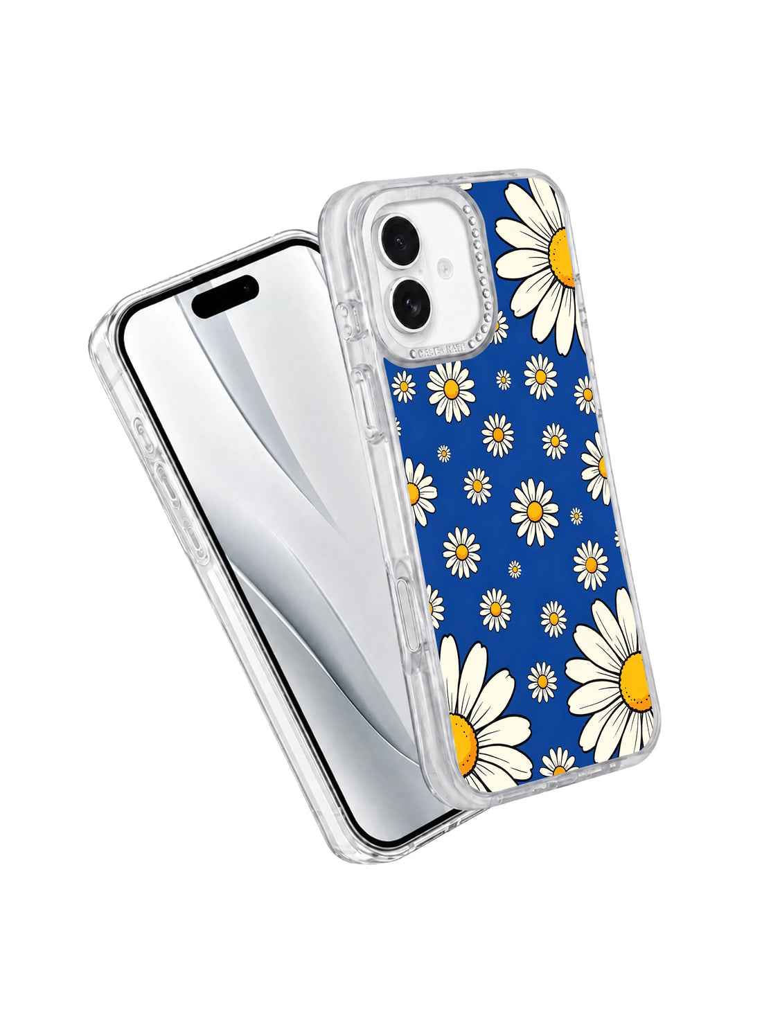 Blue field daisy iPhone 17 Case with fresh floral art and sunny meadow style