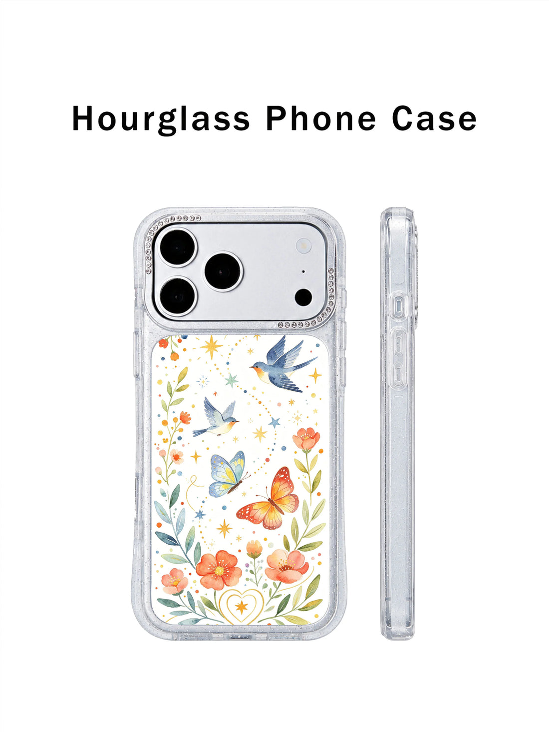 Dreamy garden iPhone 17 Pro Case with butterfly and star details