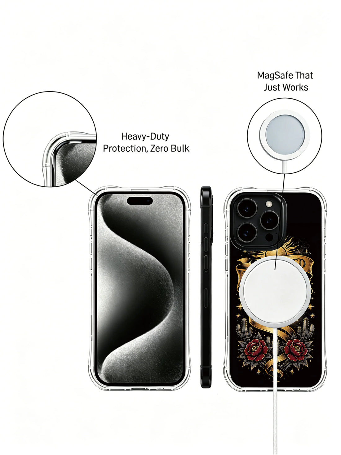 Aesthetic iPhone 14 Case with Dark Jaguar Art