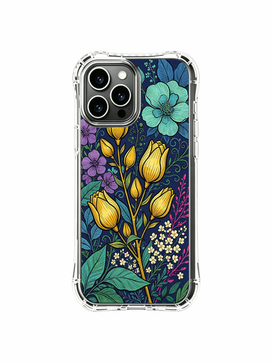 Cottagecore iPhone 13 Pro Max Case With Golden Tulips by PhoneCasing