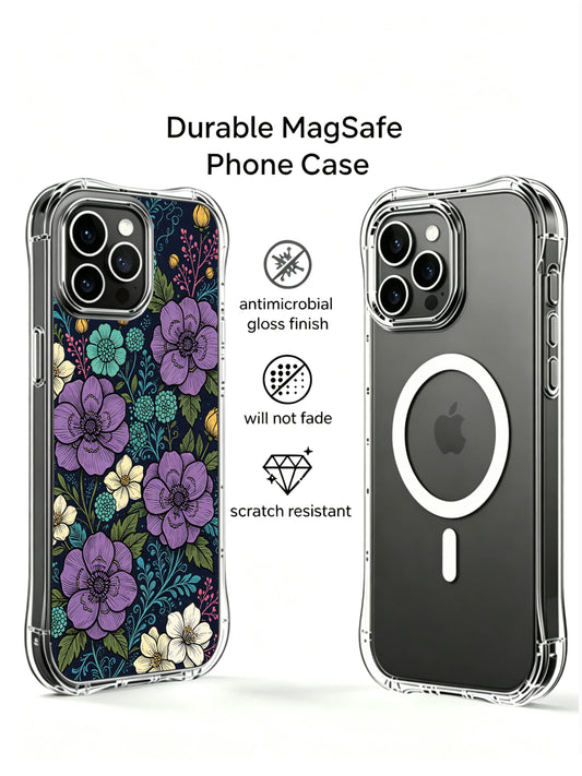 Midnight garden iPhone 13 Pro Max Case with celestial floral house design