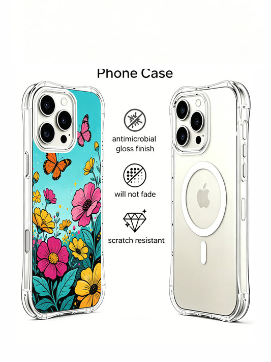 Floral butterfly iPhone 16 Pro Max Case with sunny daydream art