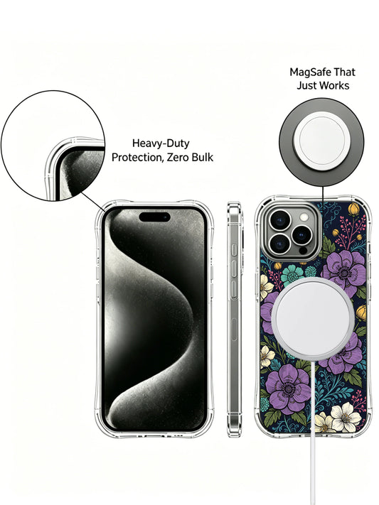 Night floral house iPhone 13 Pro Max Case with dark garden color