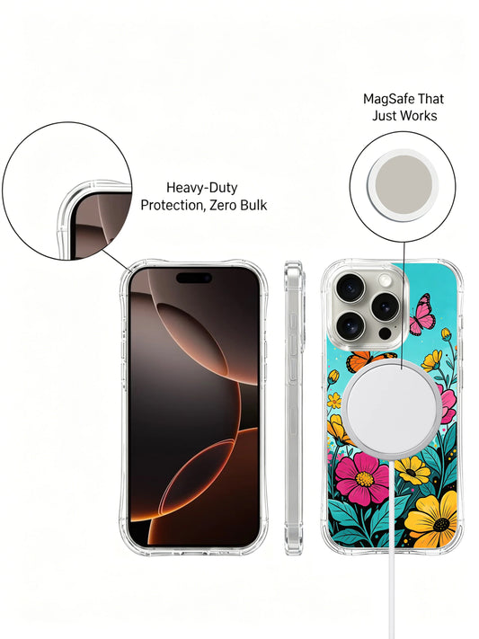 Cottagecore sky butterfly iPhone 16 Pro Max Case with soft wing art