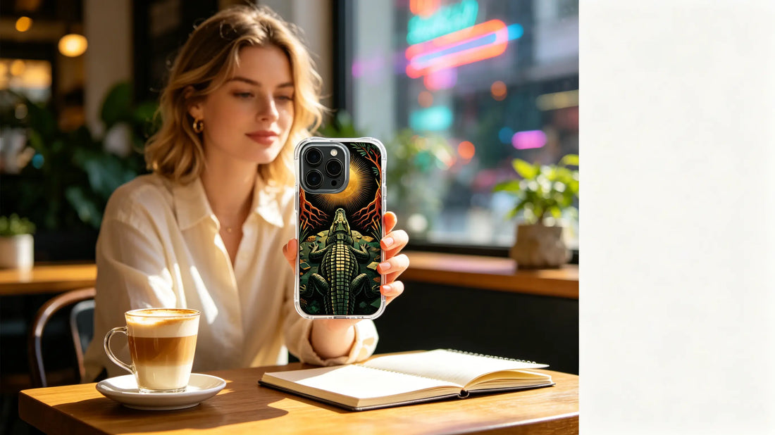 The Eclipse Caiman: Zara Maya’s Ode to Primal Power in a PhoneCasing iPhone 14 Pro Max Case